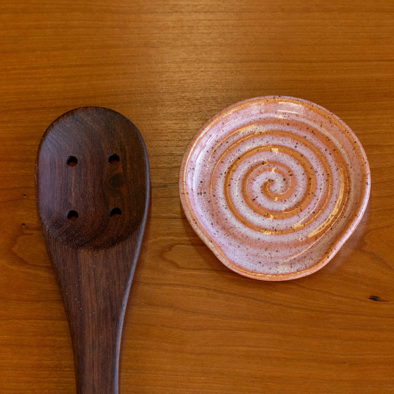 Glossy Pink Spoon Rest-3