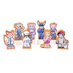 Finger Puppet Set | Solid Wood - Aware House - Miller Boys Vintage Toys -