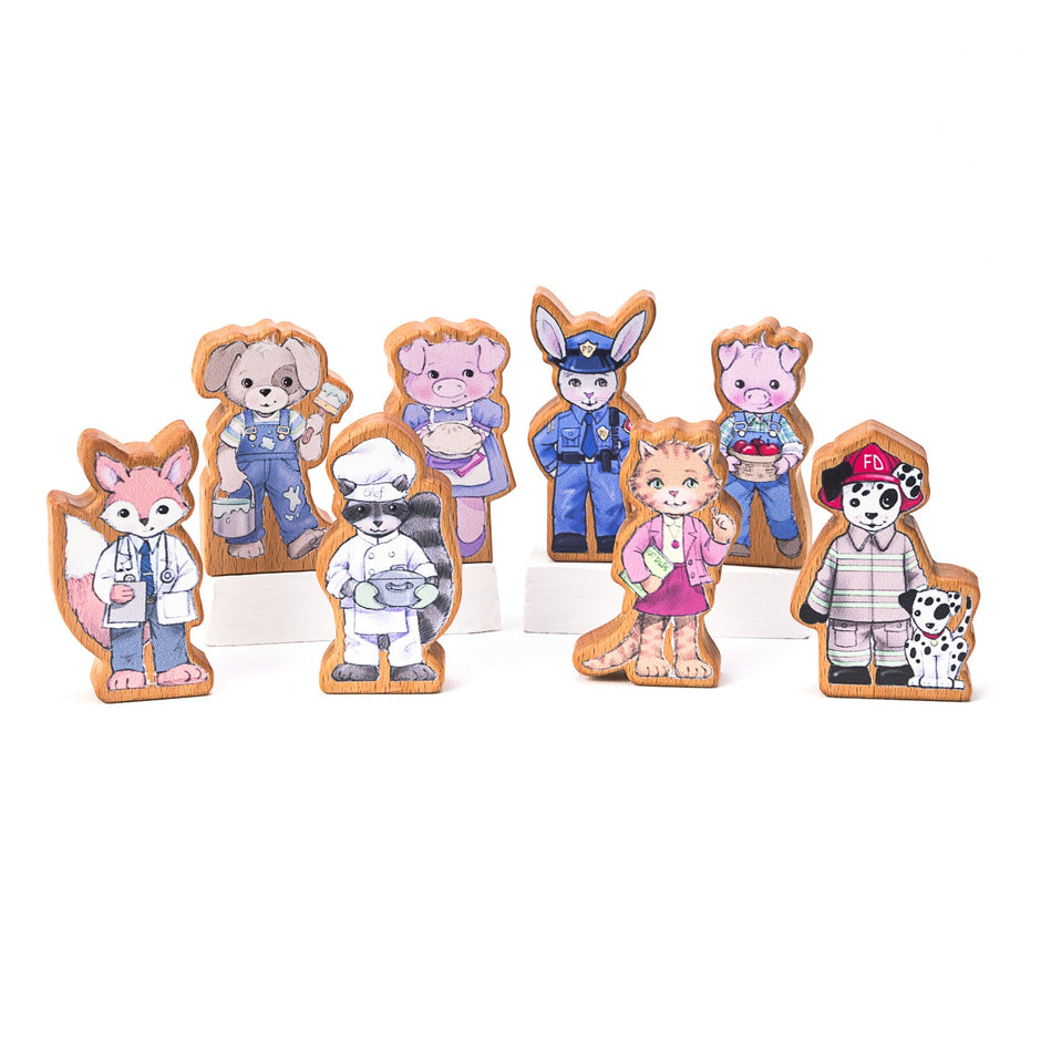 Finger Puppet Set | Solid Wood