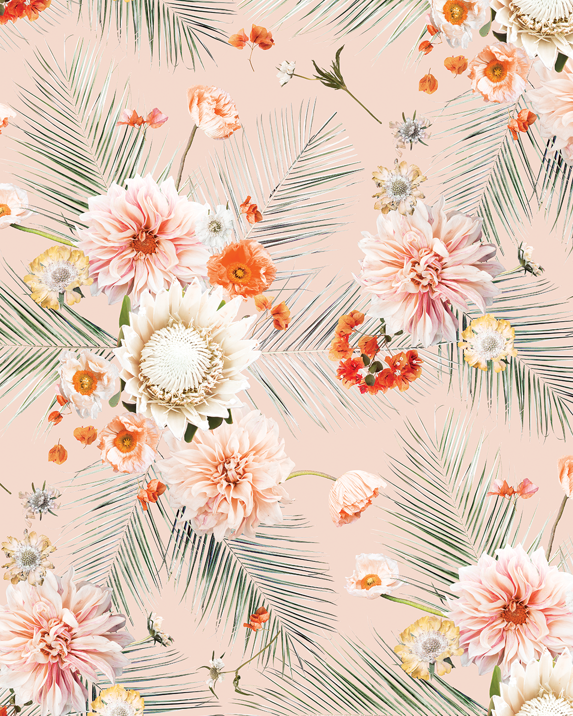 Palm Springs Wallpaper, peach