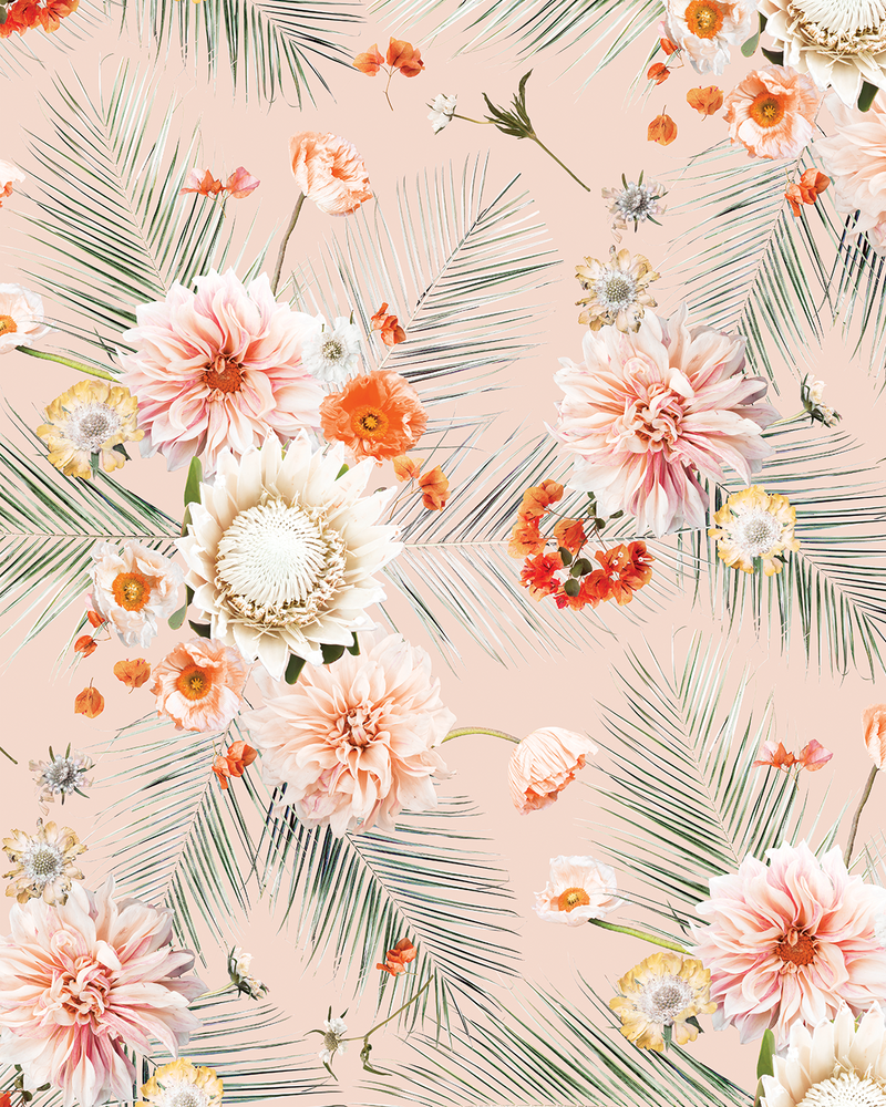 Palm Springs Wallpaper, peach-zoom-