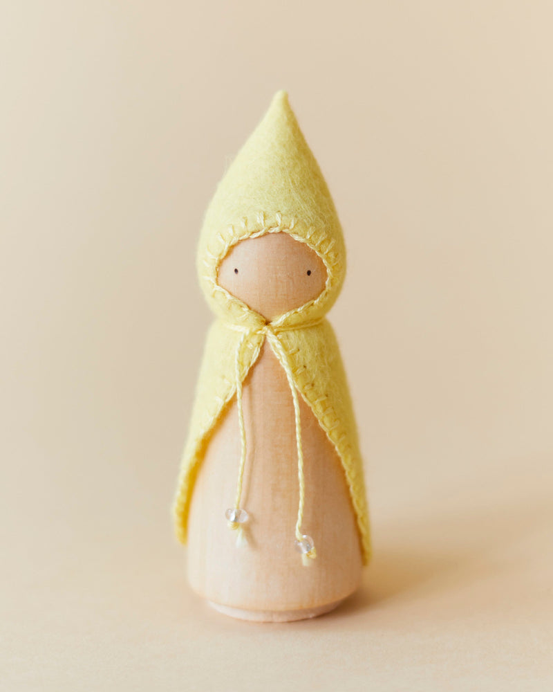 Pastel Yellow Wooden Gnome-zoom-
