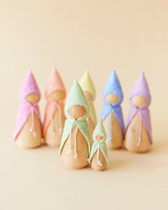 Mini Pastel Green Wooden Gnome - Aware House