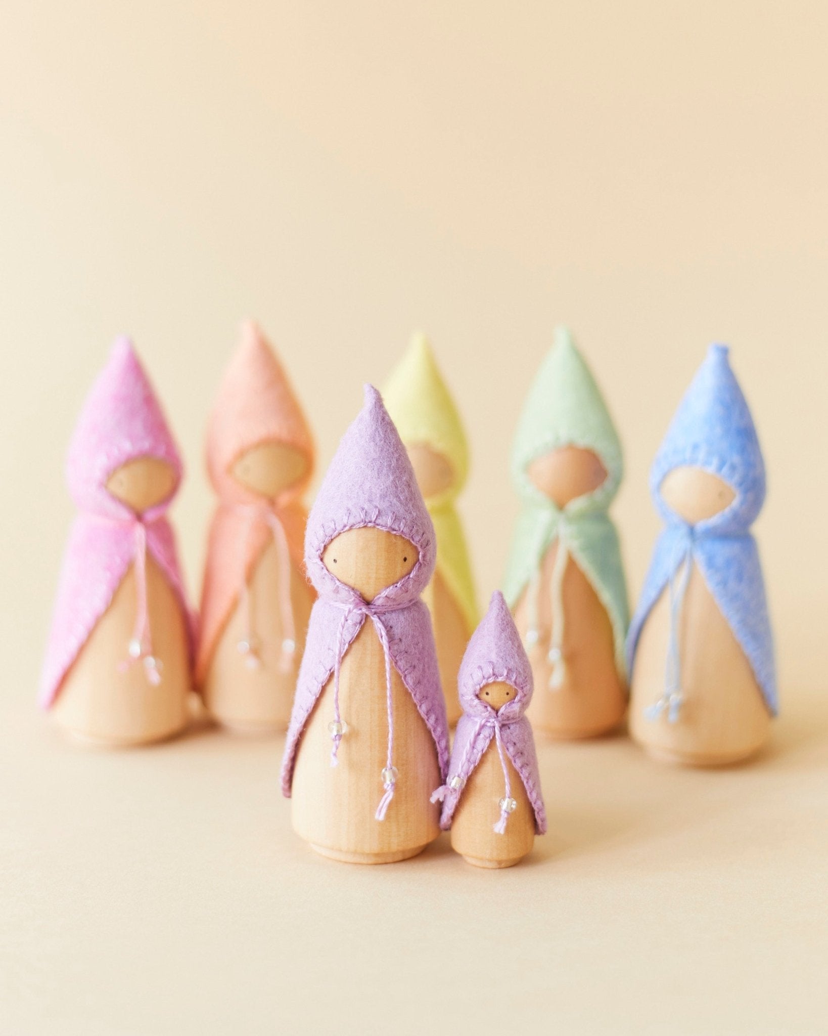 Pastel Purple Wooden Gnome - Aware House