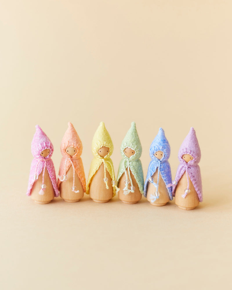Mini Pastel Green Wooden Gnome-zoom-