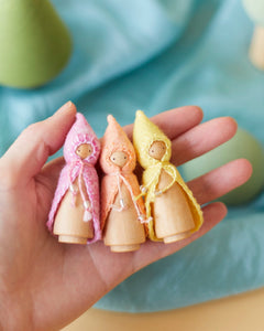 Mini Pastel Purple Wooden Gnome - Aware House