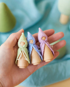 Mini Pastel Green Wooden Gnome - Aware House