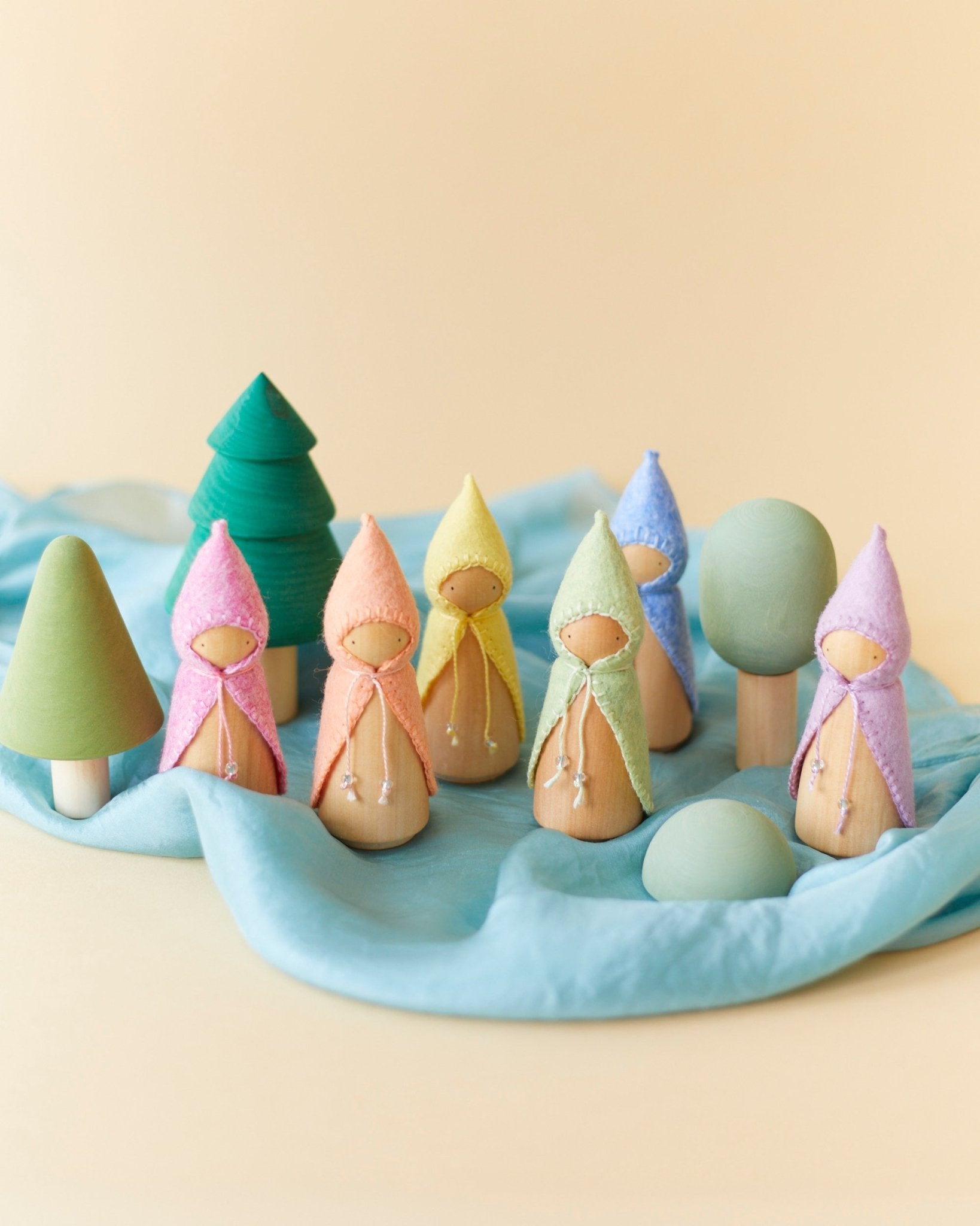 Pastel Yellow Wooden Gnome - Aware House