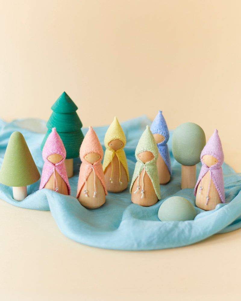 Pastel Yellow Wooden Gnome-zoom-