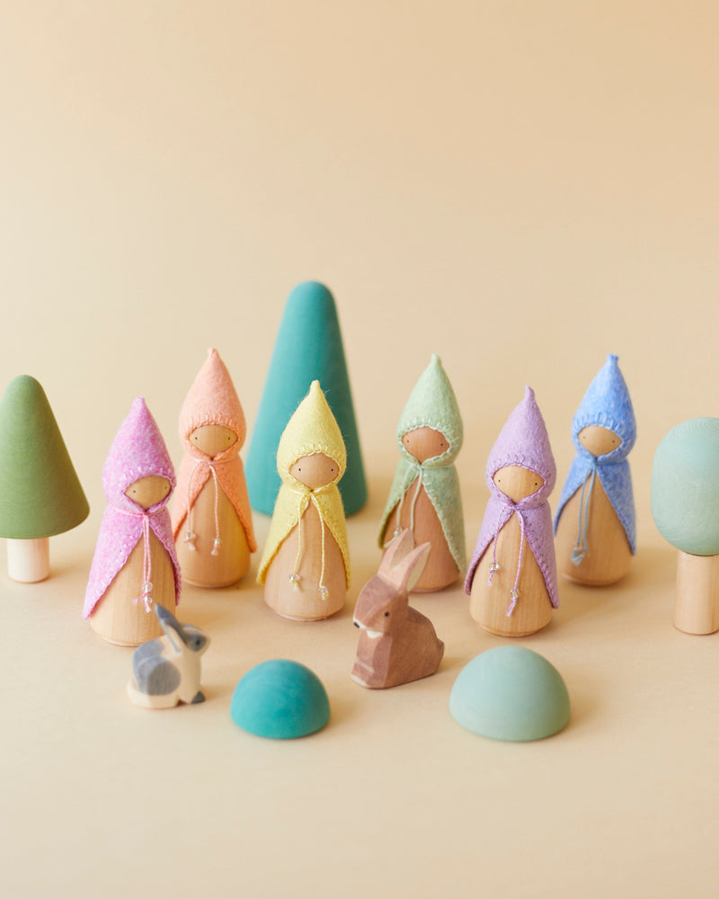 Pastel Pink Wooden Gnome-zoom-