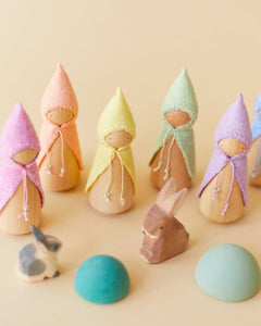 Pastel Yellow Wooden Gnome - Aware House