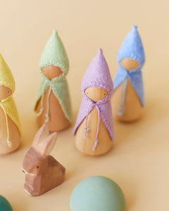 Pastel Yellow Wooden Gnome - Aware House