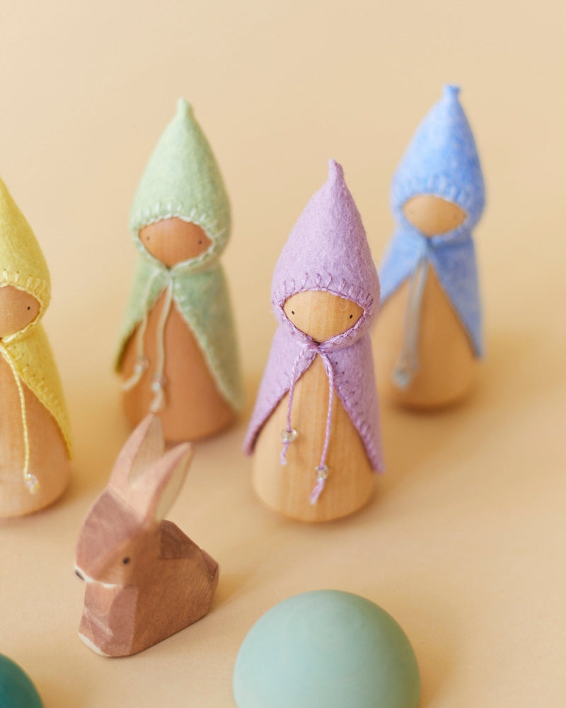 Pastel Yellow Wooden Gnome-zoom-