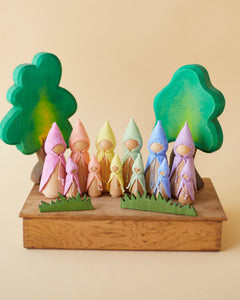 Mini Pastel Purple Wooden Gnome - Aware House
