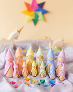 Pastel Yellow Wooden Gnome - Aware House