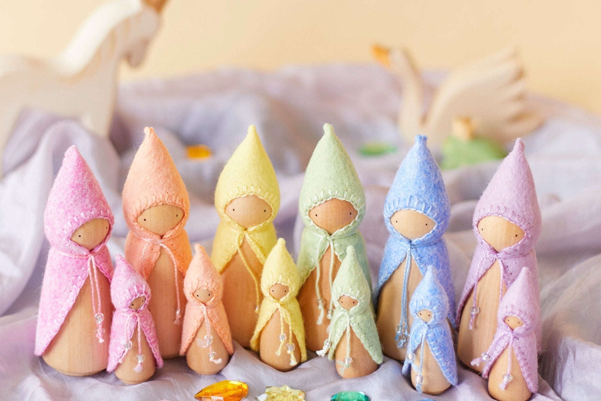 Pastel Pink Wooden Gnome-zoom-3