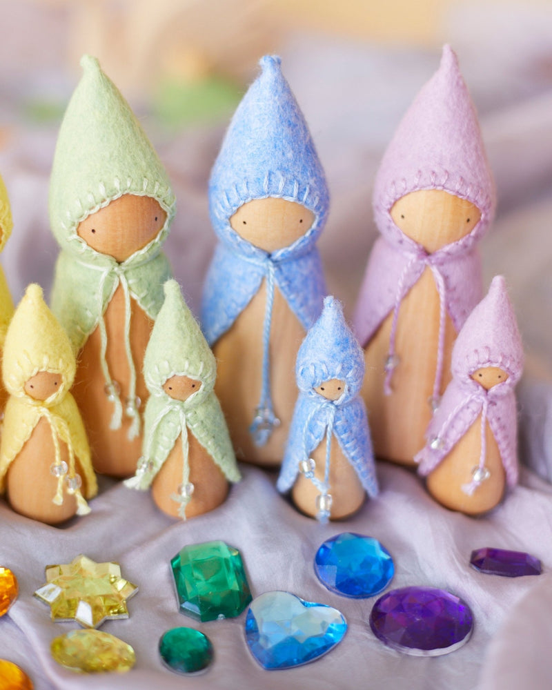 Mini Pastel Purple Wooden Gnome-zoom-