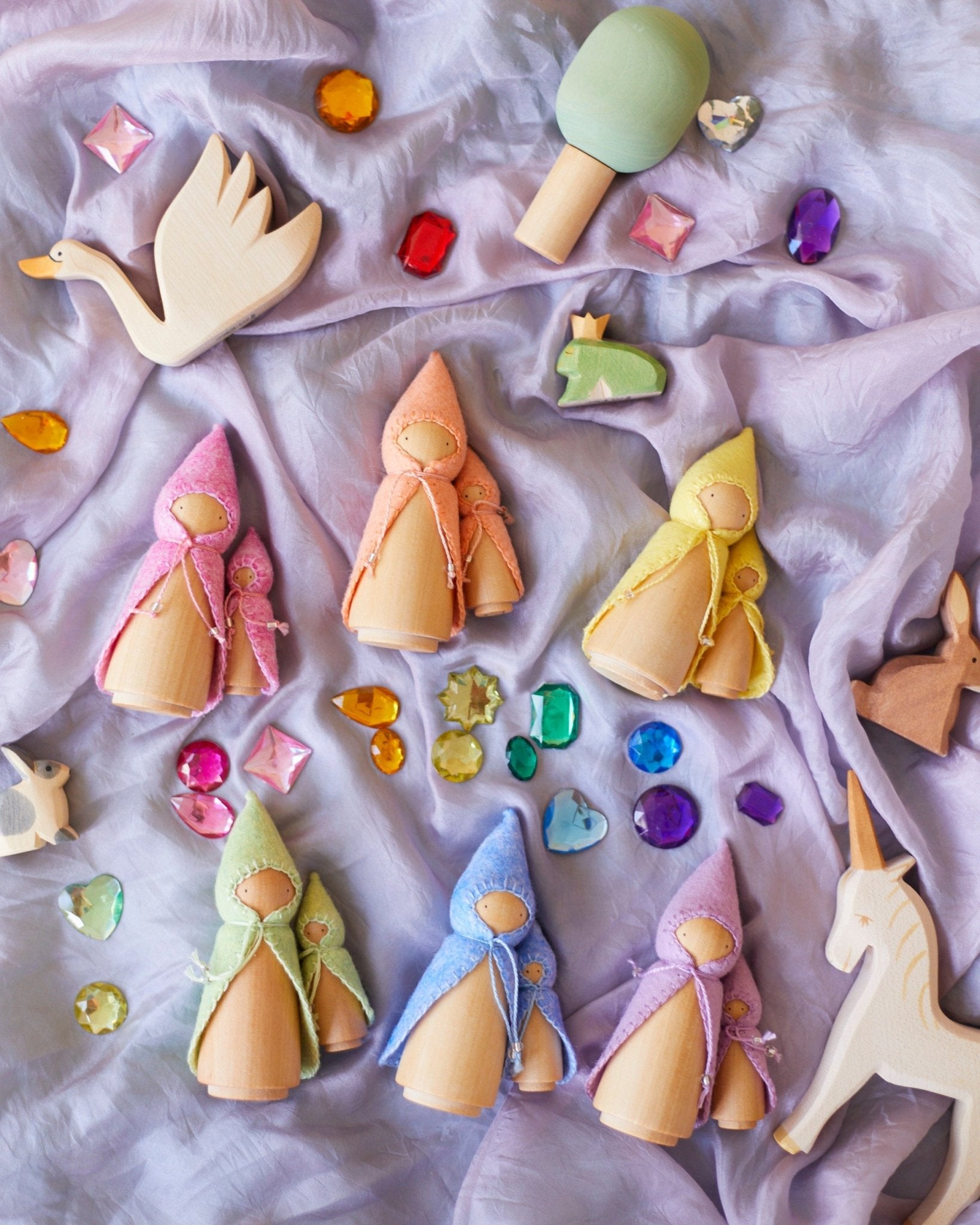 Pastel Yellow Wooden Gnome - Aware House