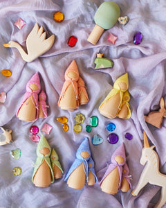 Pastel Yellow Wooden Gnome - Aware House