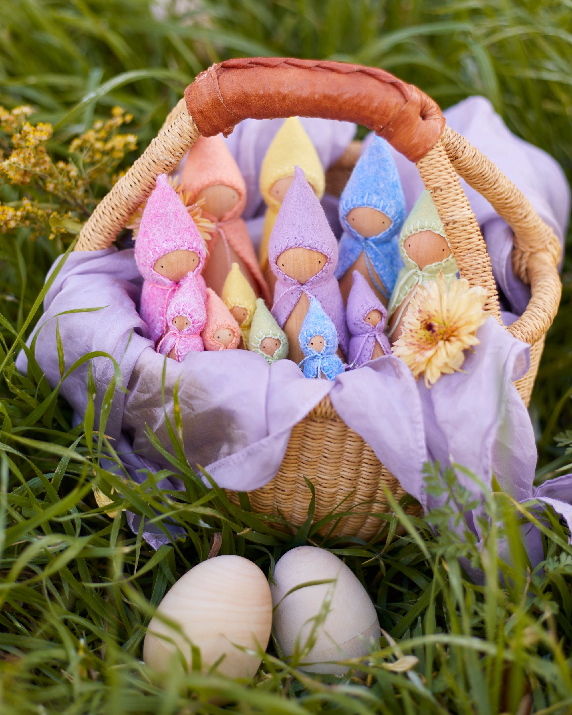 Mini Pastel Pink Wooden Gnome