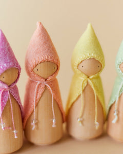 Pastel Orange Wooden Gnome - Aware House