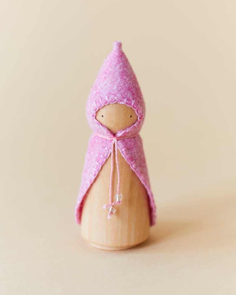 Pastel Pink Wooden Gnome-zoom-