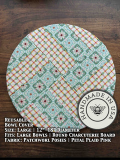 Large Reusable Cotton Bowl Cover | Eco - Friendly Kitchen Cover - Aware House