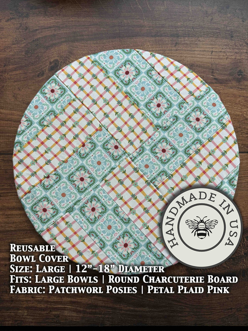 Large Reusable Cotton Bowl Cover | Eco-Friendly Kitchen Cover-zoom-
