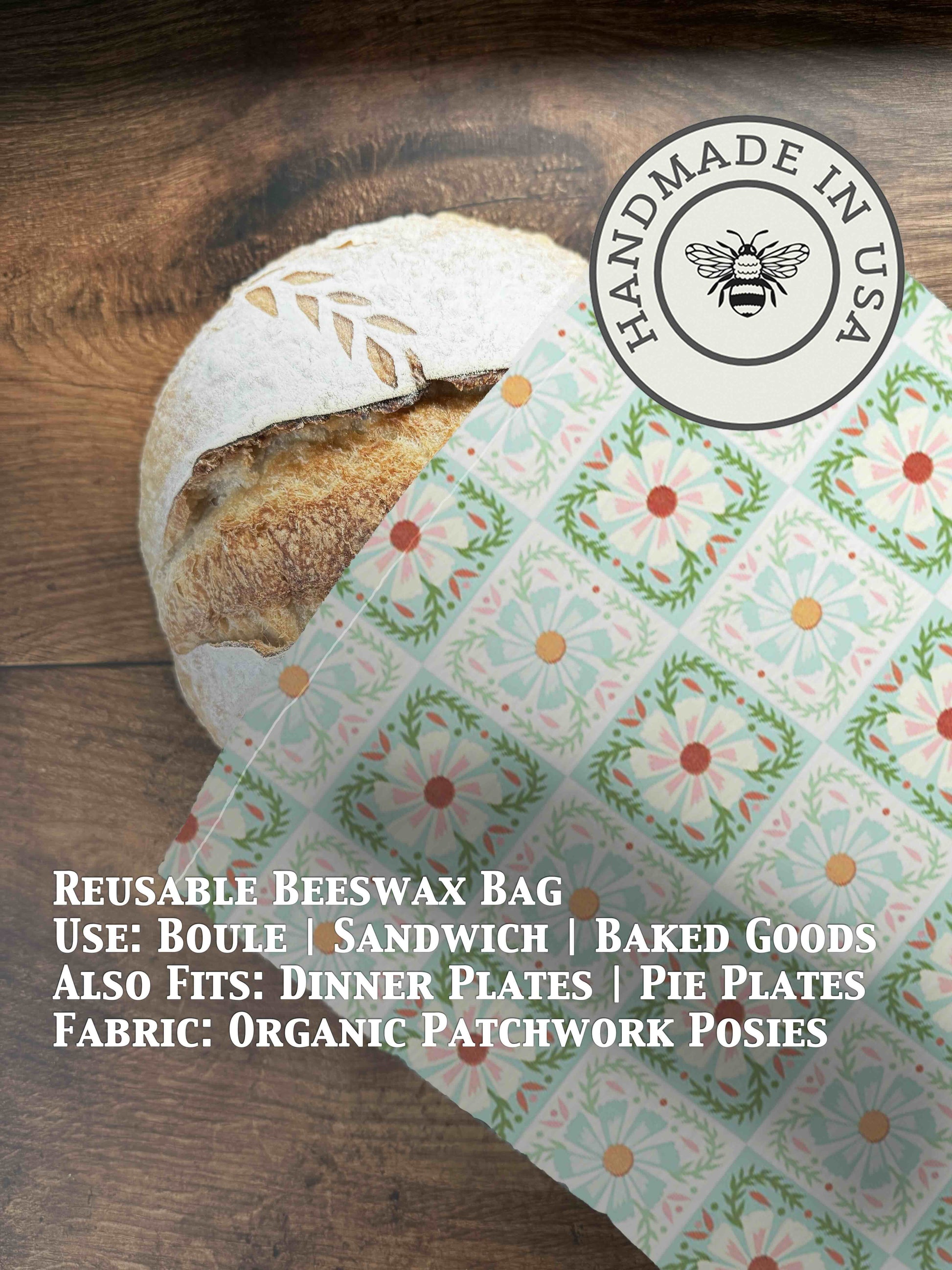 Beeswax Bread Bag | Reusable Cotton Food Storage Bag-39