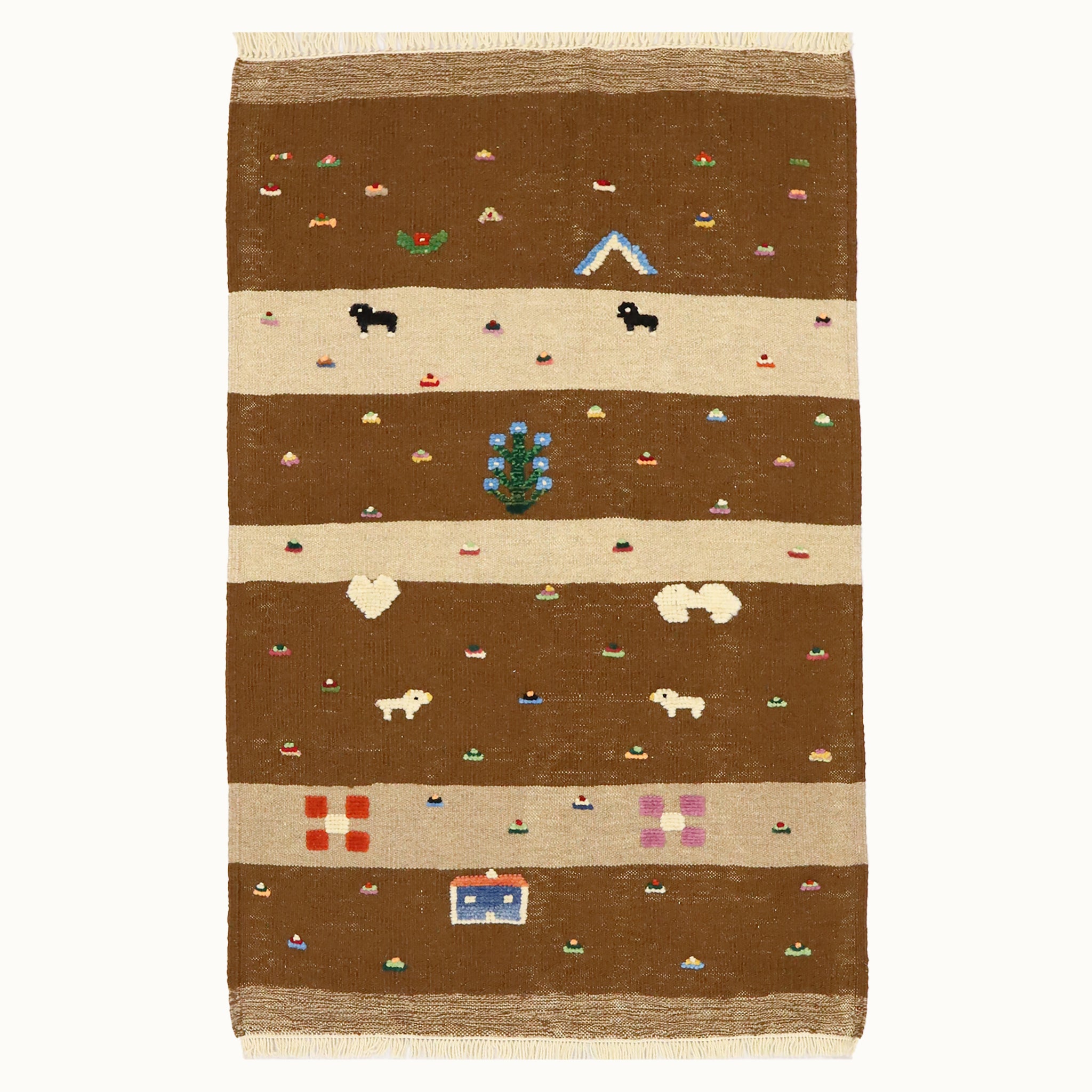 Patchy Fields Kids Rug | Handmade Wool Rug for KIds Rooms | AHS