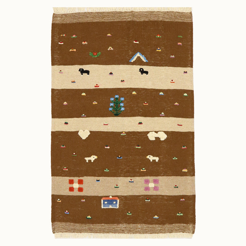 Patchy Fields Kids Rug | Handmade Wool Rug for Nursery, Playrooms & Children’s Rooms-zoom-