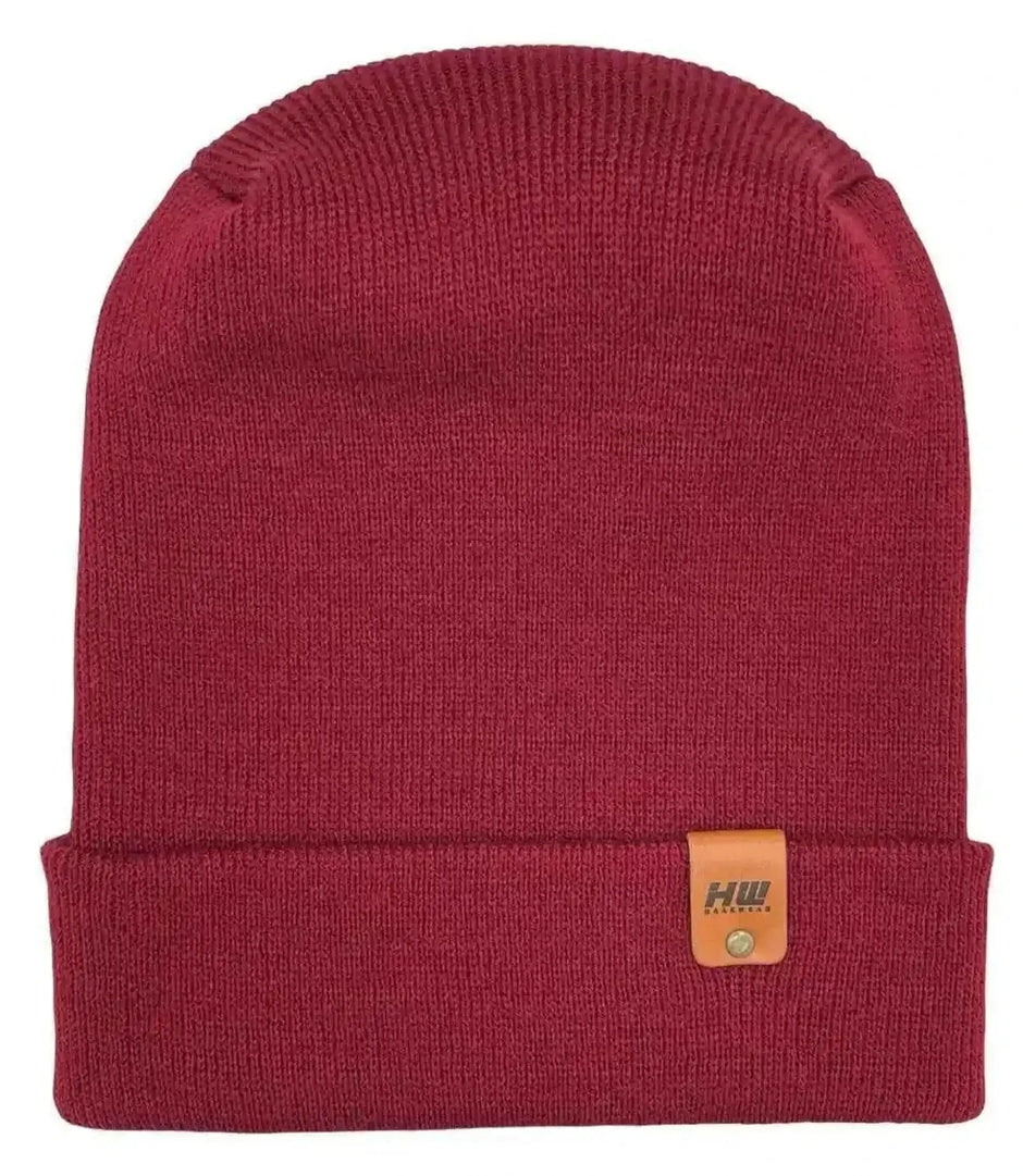 Patented H Stitch Cuffed Beanie, Burnt Maroon - Aware House - HAAKWEAR USA -