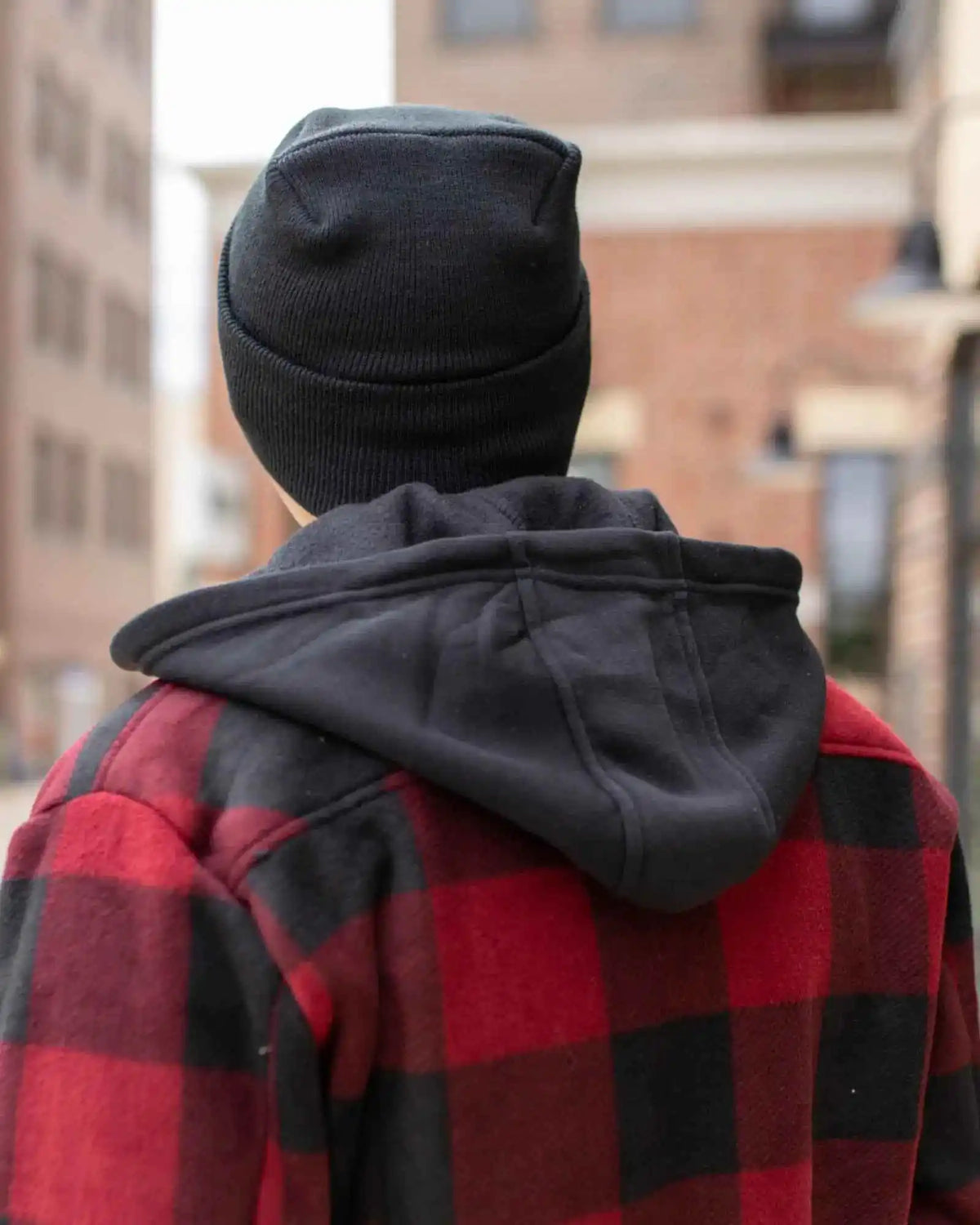 Patented H Stitch Cuffed Beanie, Charcoal Black-10