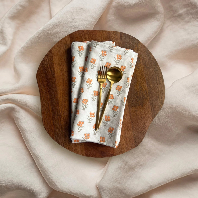 Peach Garden Table Napkins (Set of 4)-zoom-