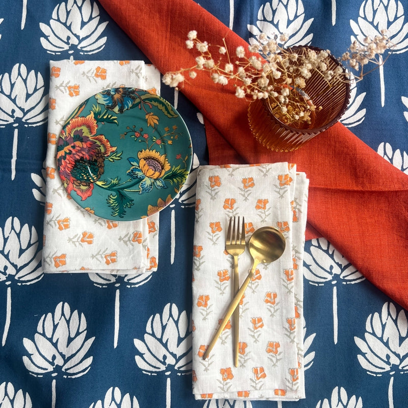 Peach Garden Table Napkins (Set of 4)-zoom-