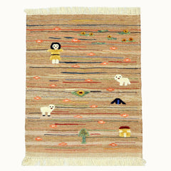 Peachy Path Kids Rug | Handmade Wool Rug for Nursery, Playrooms & Children’s Rooms - Aware House
