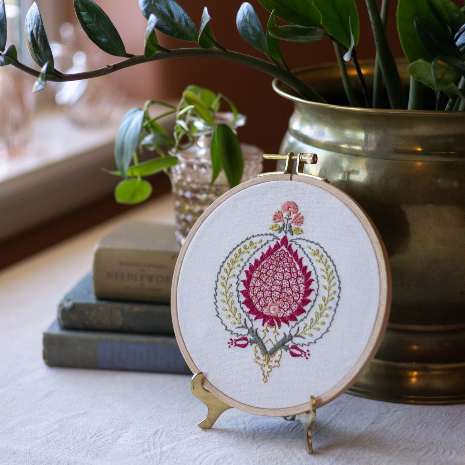 Peloponnesian Pomegranate Embroidery Hoop kit-4