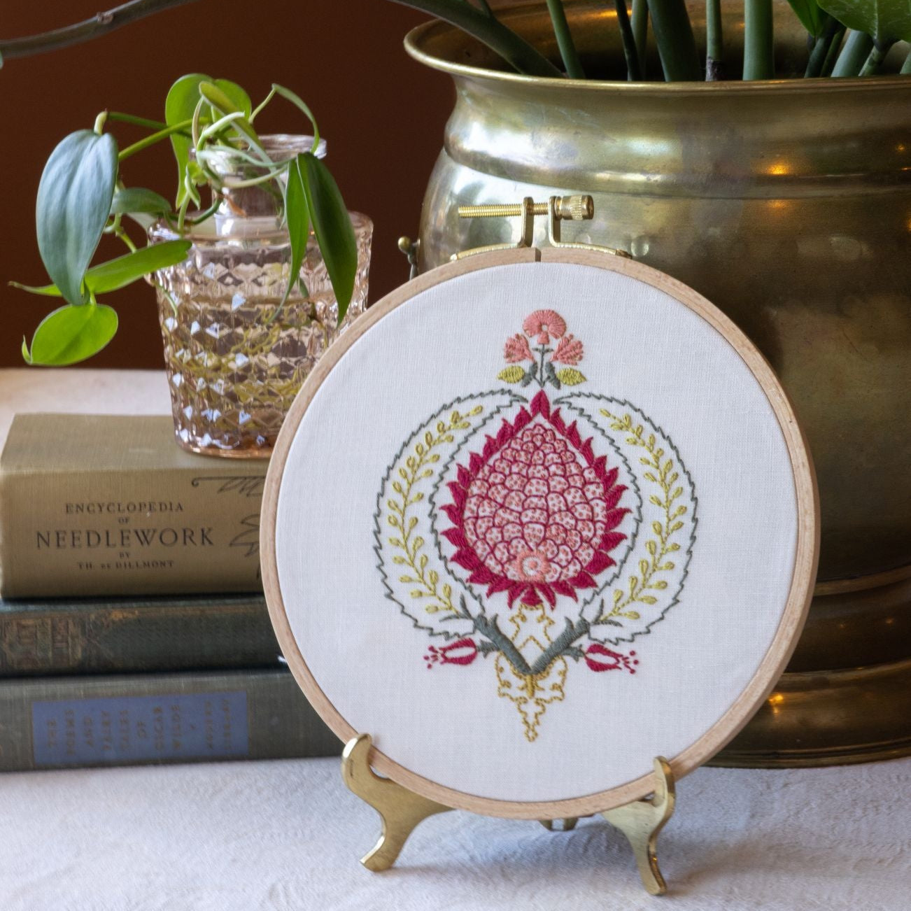 Peloponnesian Pomegranate Embroidery Hoop kit-5