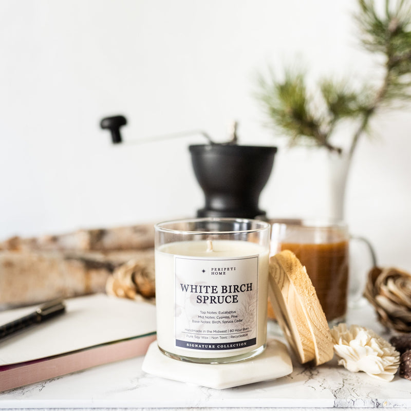 White Birch & Spruce Candle, Wax Melt, Diffuser & Room Spray-zoom-