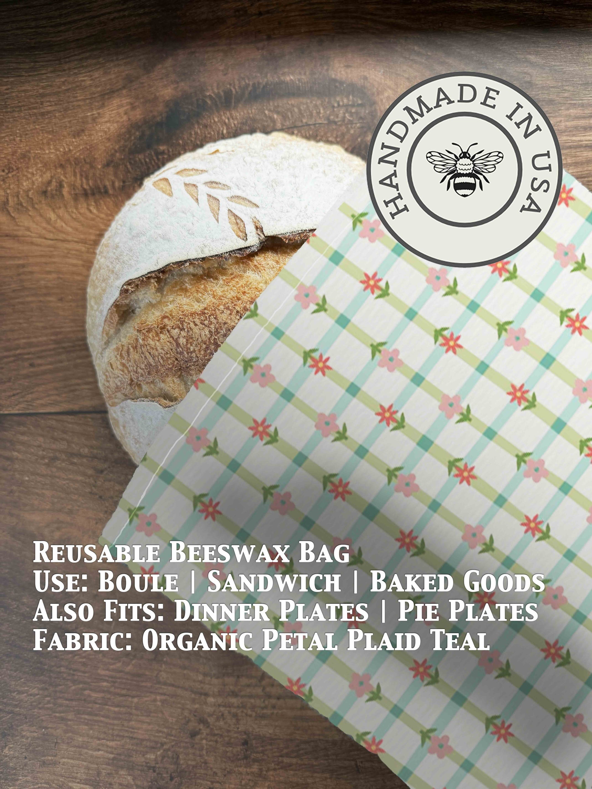 Beeswax Bread Bag | Reusable Cotton Food Storage Bag-41