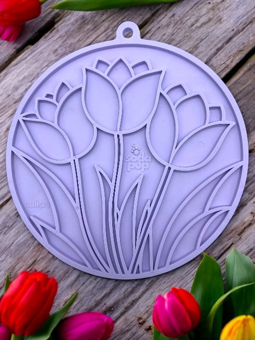 Tulip Design Lick Mat for Dogs and Cats-6