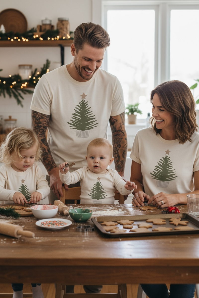 Holiday Tree Organic Kids T-Shirt Long Sleeve-zoom-
