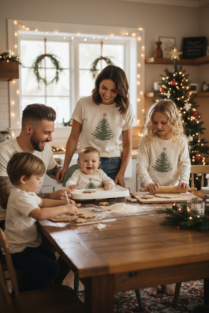Holiday Tree Organic Kids T-Shirt Long Sleeve-2