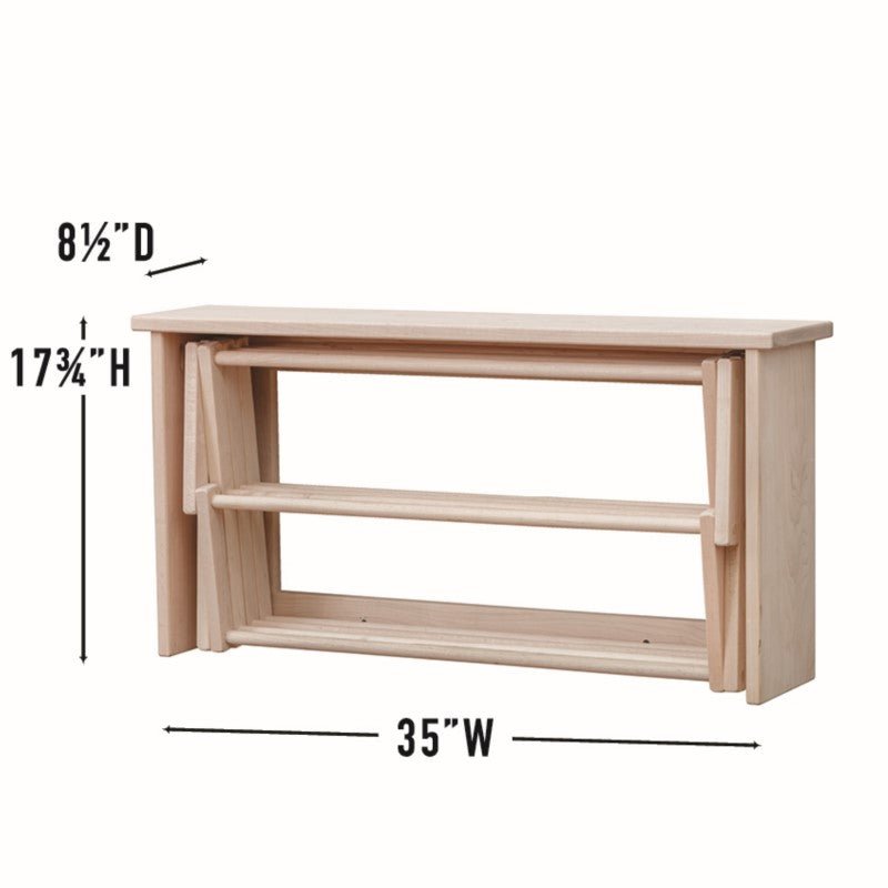Wall - Mounted Folding Drying Rack | Solid Maple Hardwood - Aware House