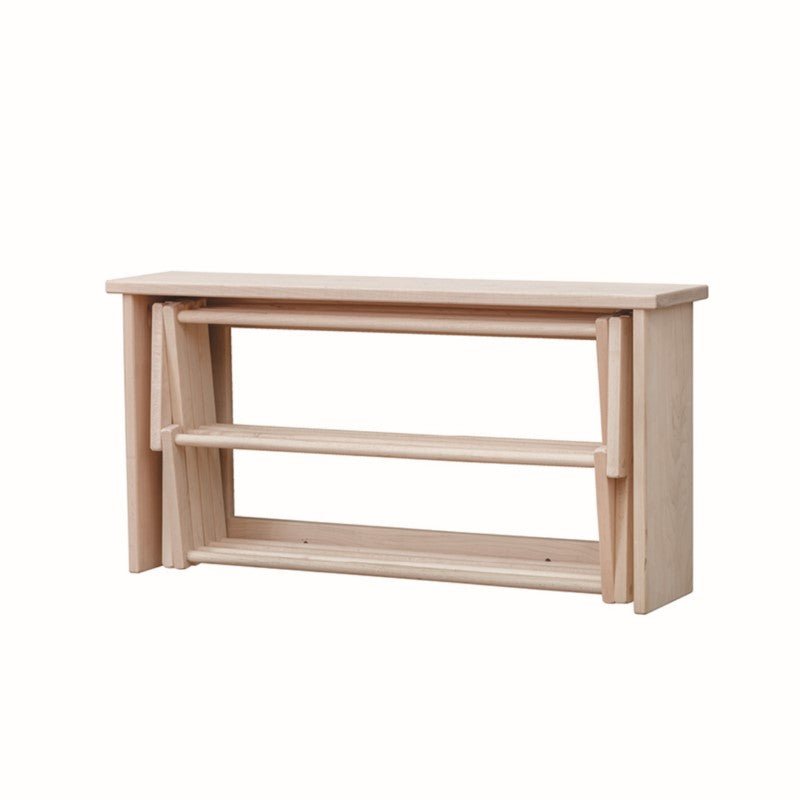 Wall - Mounted Folding Drying Rack | Solid Maple Hardwood - Aware House