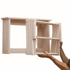 Wall - Mounted Folding Drying Rack | Solid Maple Hardwood - Aware House