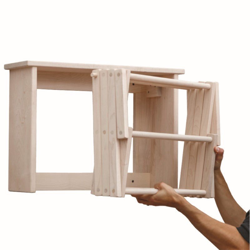 Wall-Mounted Folding Drying Rack | Solid Maple Hardwood-zoom-