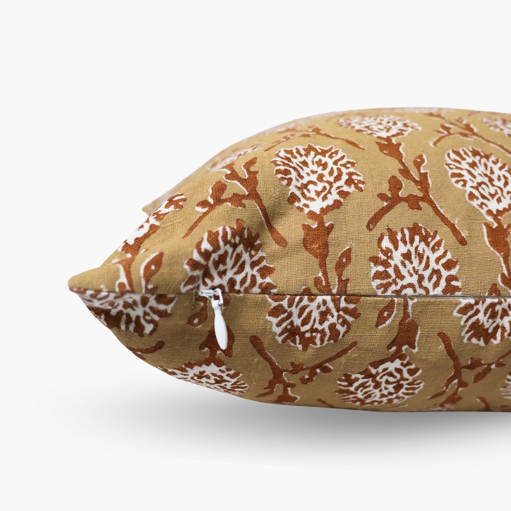 Nikhar Pure Linen Throw Pillow Cover – Chai Brown-4