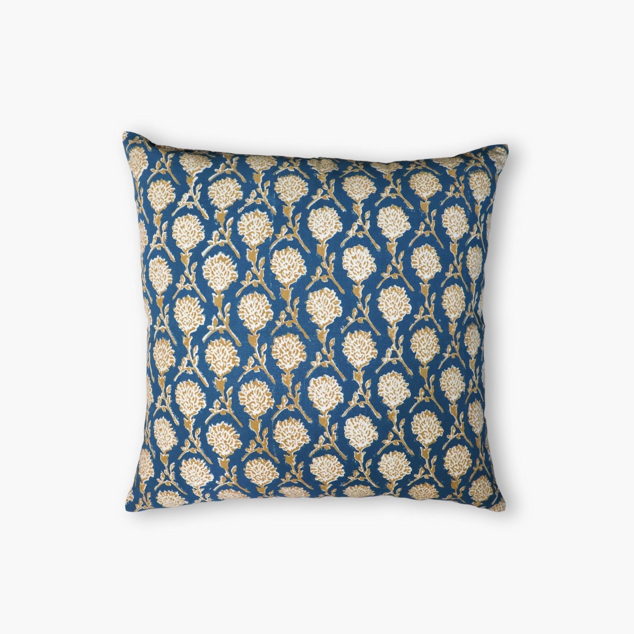 Nikhar Pure Linen Throw Pillow Cover – Ink Blue-zoom-1