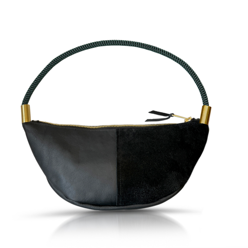 Sling Bag in Black Leather-zoom-
